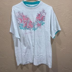 Vintage 1991 Cayman Islands Puff Print Fish Shirt